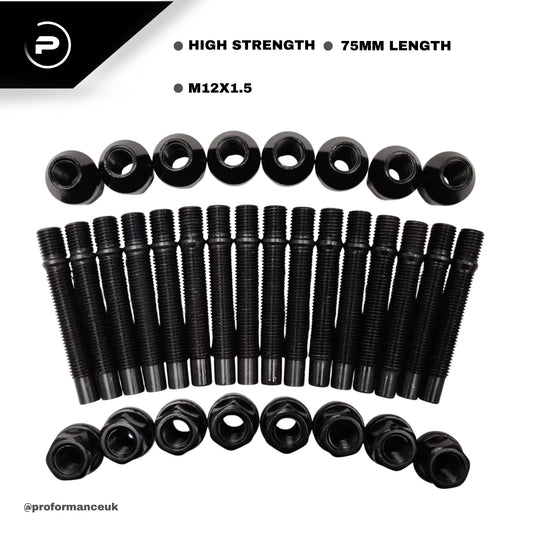 75mm STUD CONVERSION KIT M12X1.5 PACK OF 20 STUDS + NUTS FITS BMW 1 SERIES E87/8