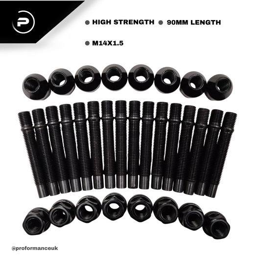 90mm STUD CONVERSION KIT M14X1.5 PACK OF 20 STUDS + NUTS FITS VW TRANSPORTER T5